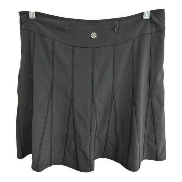 Athleta Womens Black A Line Skiort Size 14 Athletic Tennis Skirt - Picture 2 of 11